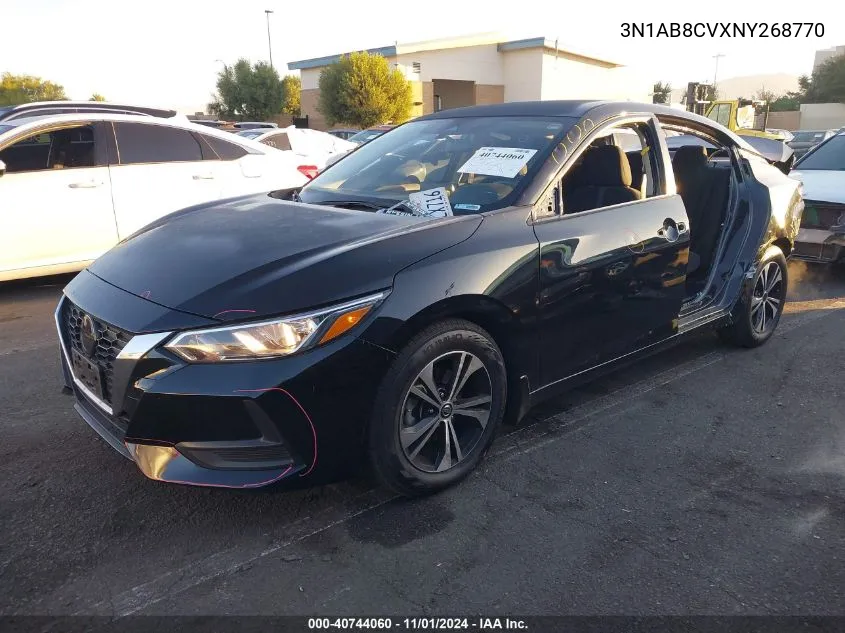 2022 Nissan Sentra Sv Xtronic Cvt VIN: 3N1AB8CVXNY268770 Lot: 40744060