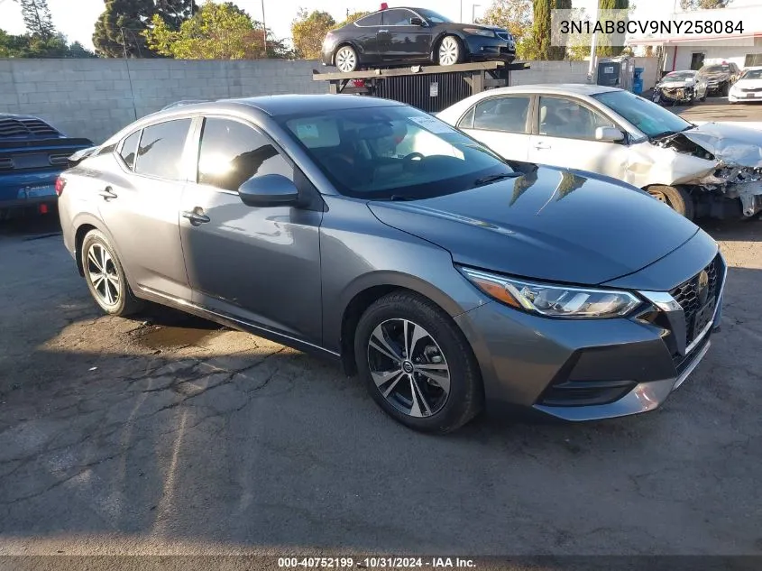 2022 Nissan Sentra Sv Xtronic Cvt VIN: 3N1AB8CV9NY258084 Lot: 40752199