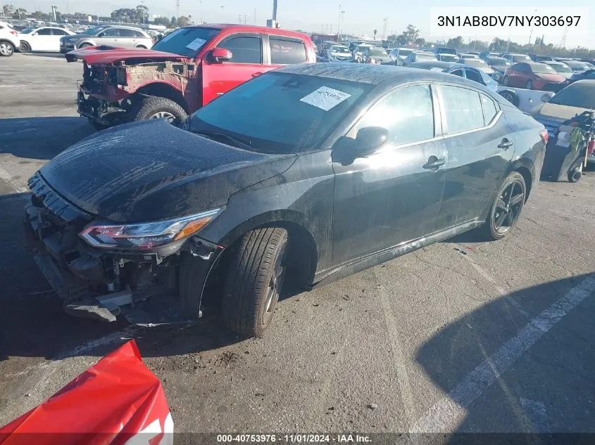 3N1AB8DV7NY303697 2022 Nissan Sentra Sr Xtronic Cvt