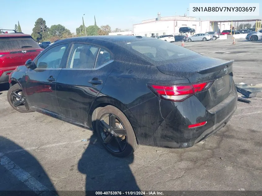 2022 Nissan Sentra Sr Xtronic Cvt VIN: 3N1AB8DV7NY303697 Lot: 40753976