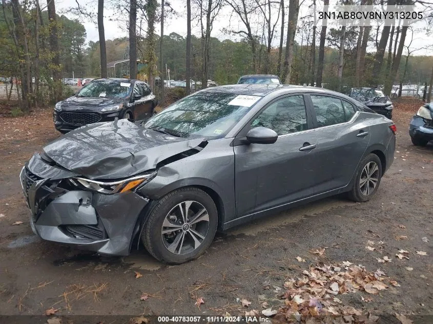 2022 Nissan Sentra Sv Xtronic Cvt VIN: 3N1AB8CV8NY313205 Lot: 40783057