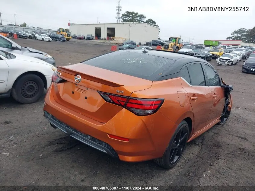 2022 Nissan Sentra Sr Xtronic Cvt VIN: 3N1AB8DV8NY255742 Lot: 40785307