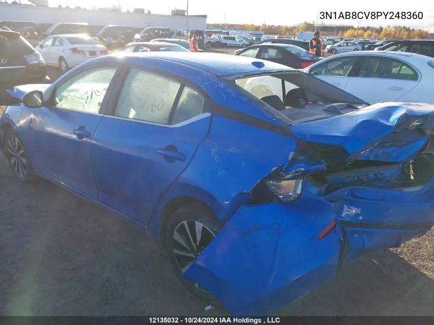 2023 Nissan Sentra VIN: 3N1AB8CV8PY248360 Lot: 12135032