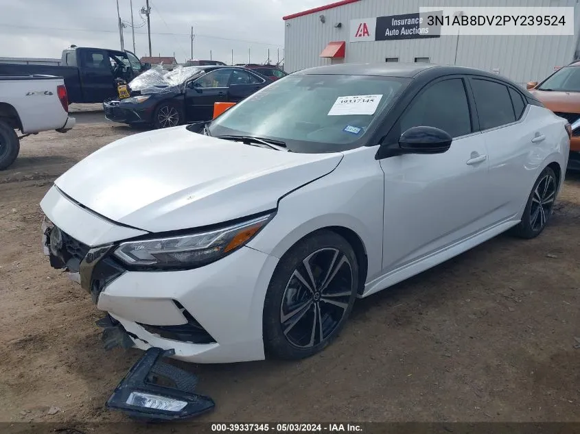 2023 Nissan Sentra Sr Xtronic Cvt VIN: 3N1AB8DV2PY239524 Lot: 39337345