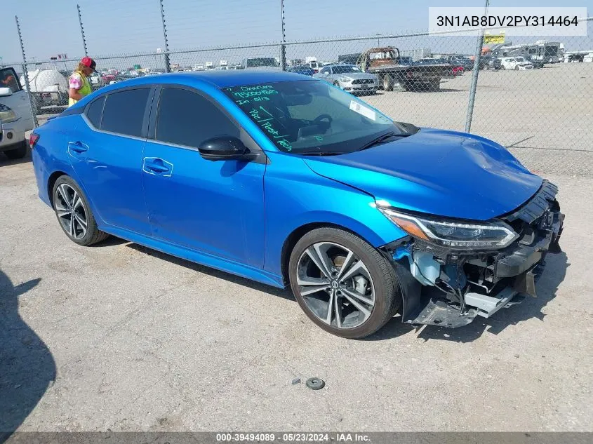 2023 Nissan Sentra Sr Xtronic Cvt VIN: 3N1AB8DV2PY314464 Lot: 39494089