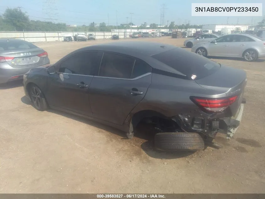 3N1AB8CV0PY233450 2023 Nissan Sentra Sv Xtronic Cvt