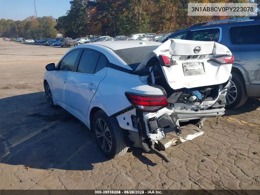 2023 Nissan Sentra Sv Xtronic Cvt VIN: 3N1AB8CV0PY223078 Lot: 39738284