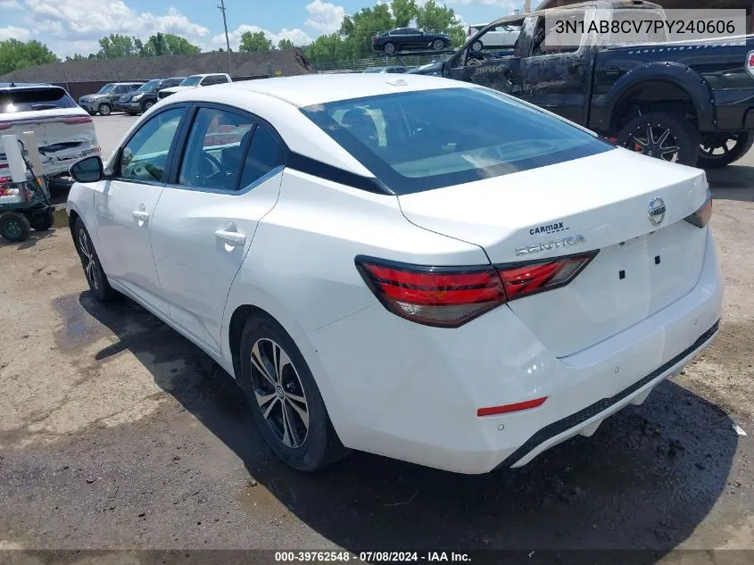 2023 Nissan Sentra Sv Xtronic Cvt VIN: 3N1AB8CV7PY240606 Lot: 39762548