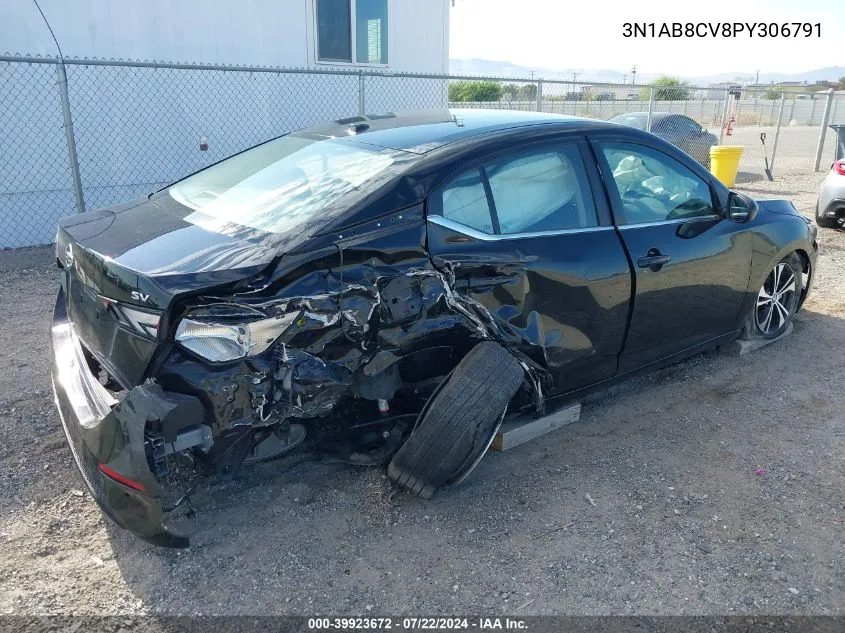 2023 Nissan Sentra Sv Xtronic Cvt VIN: 3N1AB8CV8PY306791 Lot: 39923672