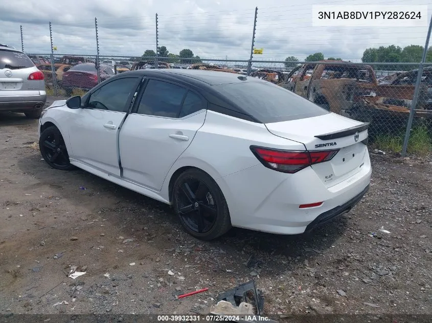 2023 Nissan Sentra Sr Xtronic Cvt VIN: 3N1AB8DV1PY282624 Lot: 39932331