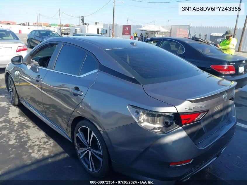 2023 Nissan Sentra Sr Xtronic Cvt VIN: 3N1AB8DV6PY243365 Lot: 39972354