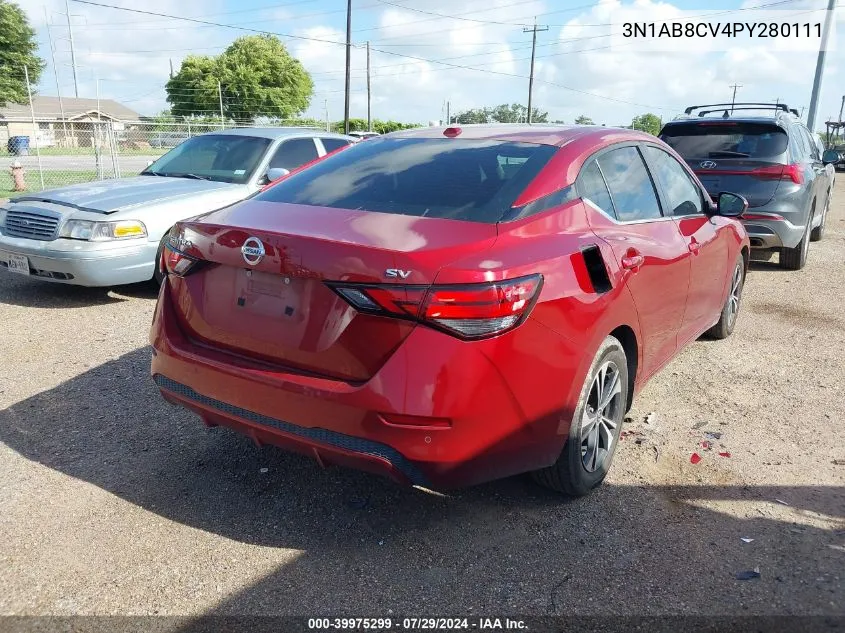 2023 Nissan Sentra Sv VIN: 3N1AB8CV4PY280111 Lot: 39975299