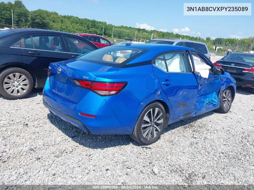 2023 Nissan Sentra Sv Xtronic Cvt VIN: 3N1AB8CVXPY235089 Lot: 39980095