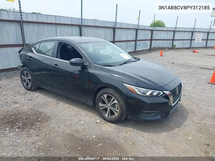 2023 Nissan Sentra Sv Xtronic Cvt VIN: 3N1AB8CV8PY312185 Lot: 40008717