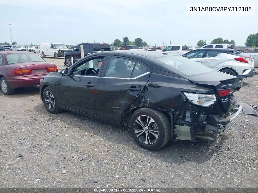 3N1AB8CV8PY312185 2023 Nissan Sentra Sv Xtronic Cvt