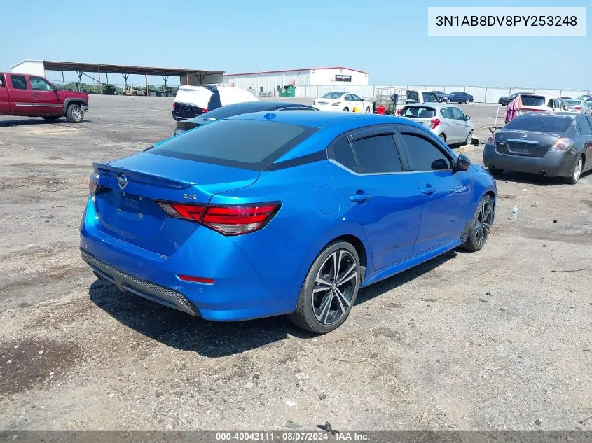 2023 Nissan Sentra Sr Xtronic Cvt VIN: 3N1AB8DV8PY253248 Lot: 40042111