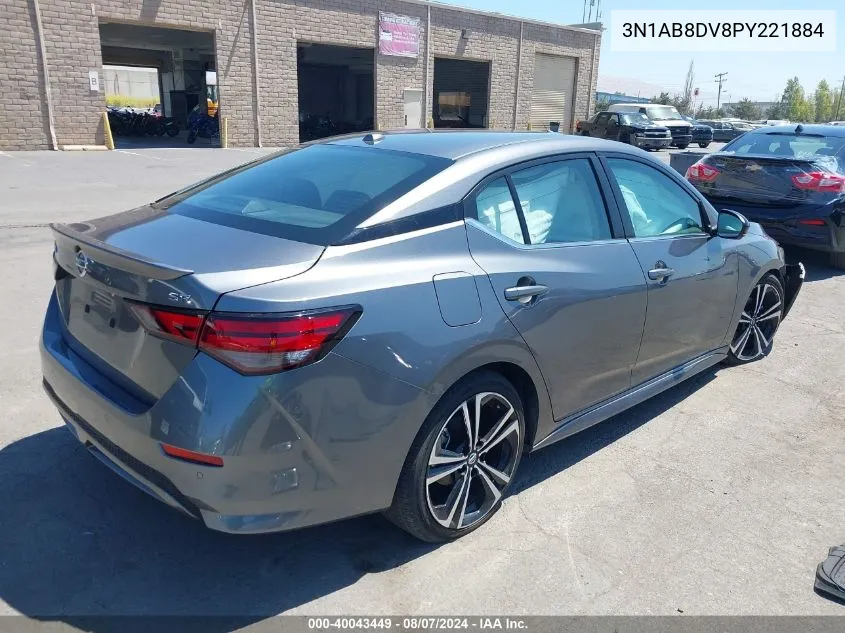 2023 Nissan Sentra Sr Xtronic Cvt VIN: 3N1AB8DV8PY221884 Lot: 40043449