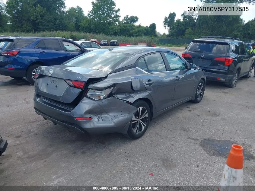 2023 Nissan Sentra Sv Xtronic Cvt VIN: 3N1AB8CV5PY317585 Lot: 40067005