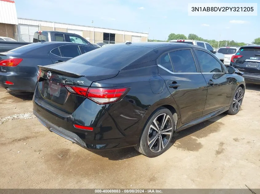 2023 Nissan Sentra Sr Xtronic Cvt VIN: 3N1AB8DV2PY321205 Lot: 40069883