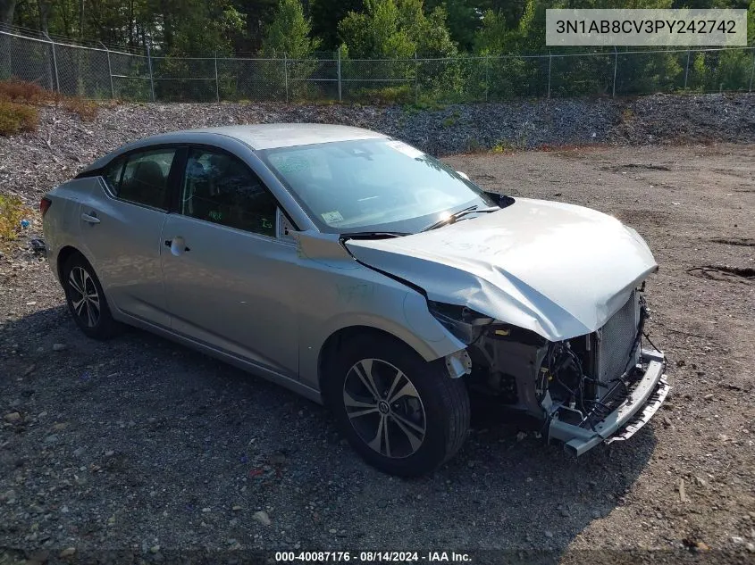 3N1AB8CV3PY242742 2023 Nissan Sentra Sv Xtronic Cvt