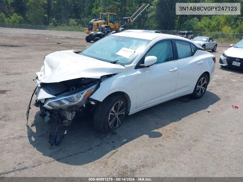 2023 Nissan Sentra Sv Xtronic Cvt VIN: 3N1AB8CV0PY247123 Lot: 40091279