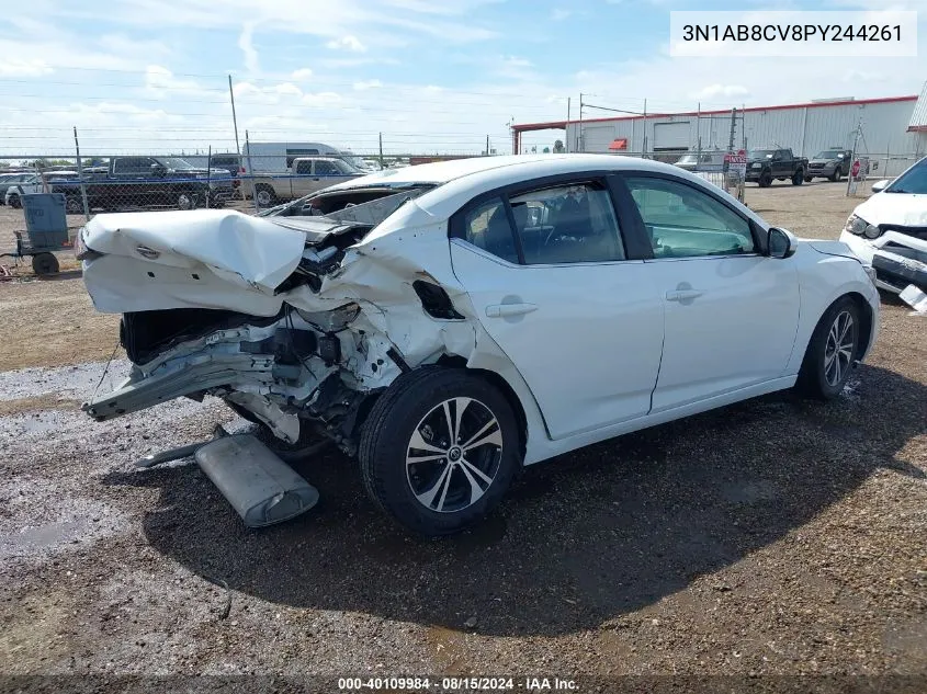 2023 Nissan Sentra Sv Xtronic Cvt VIN: 3N1AB8CV8PY244261 Lot: 40109984