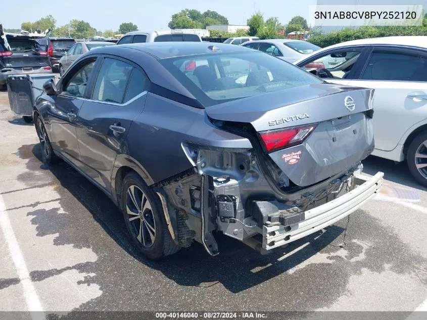 2023 Nissan Sentra Sv Xtronic Cvt VIN: 3N1AB8CV8PY252120 Lot: 40146040