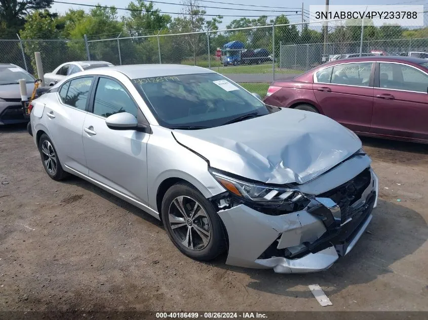 2023 Nissan Sentra Sv Xtronic Cvt VIN: 3N1AB8CV4PY233788 Lot: 40186499