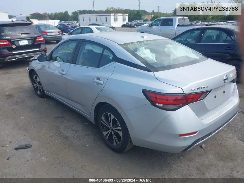 2023 Nissan Sentra Sv Xtronic Cvt VIN: 3N1AB8CV4PY233788 Lot: 40186499