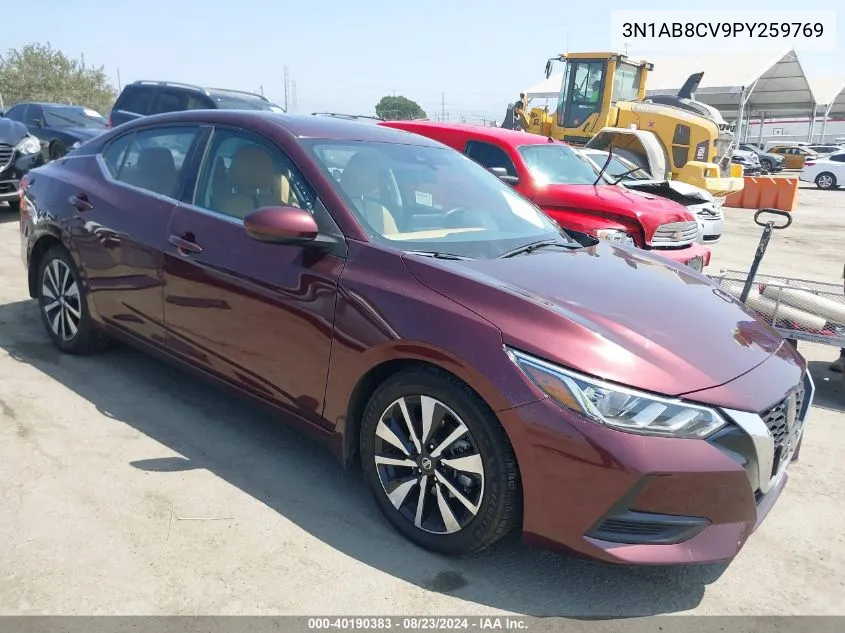 2023 Nissan Sentra Sv Xtronic Cvt VIN: 3N1AB8CV9PY259769 Lot: 40190383