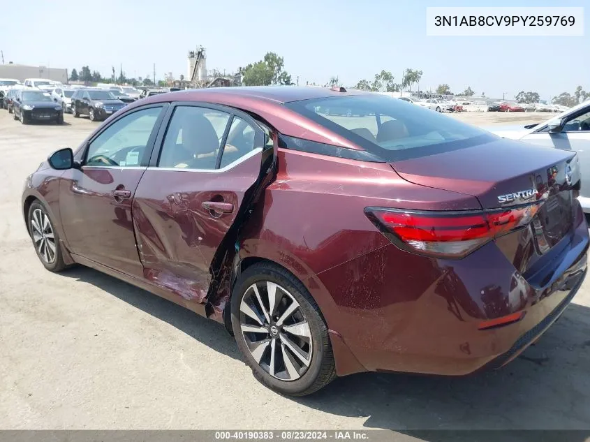 3N1AB8CV9PY259769 2023 Nissan Sentra Sv Xtronic Cvt