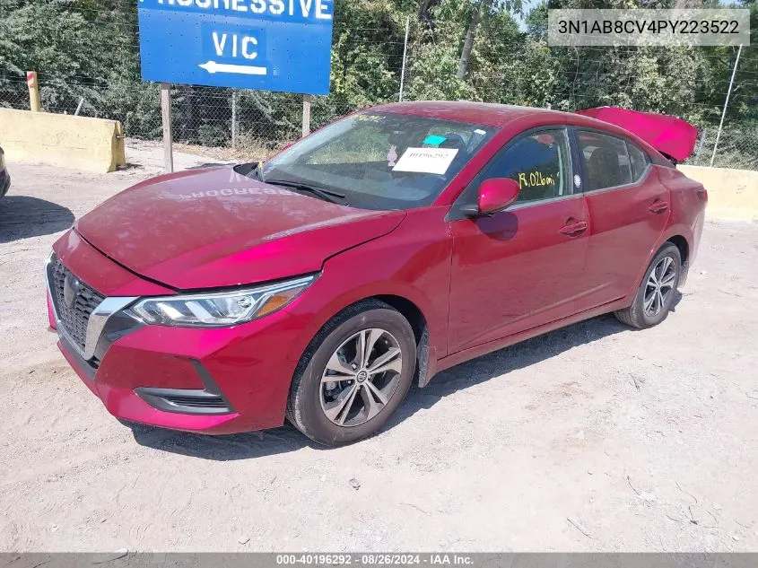 2023 Nissan Sentra Sv Xtronic Cvt VIN: 3N1AB8CV4PY223522 Lot: 40196292