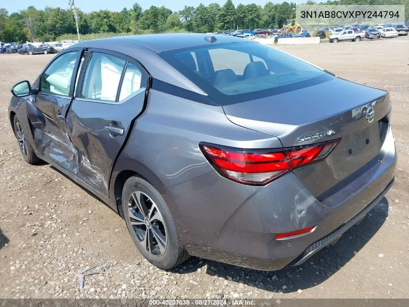 2023 Nissan Sentra Sv Xtronic Cvt VIN: 3N1AB8CVXPY244794 Lot: 40207038