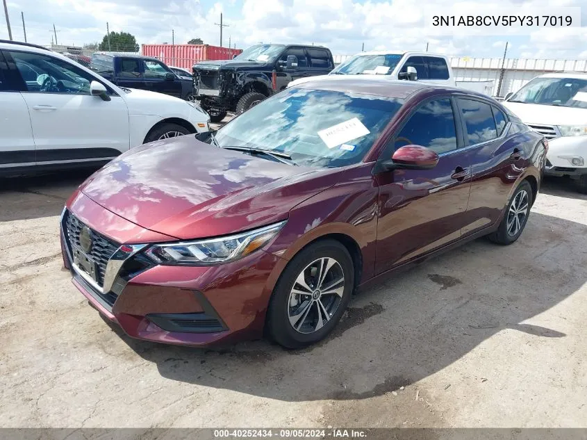 2023 Nissan Sentra Sv Xtronic Cvt VIN: 3N1AB8CV5PY317019 Lot: 40252434