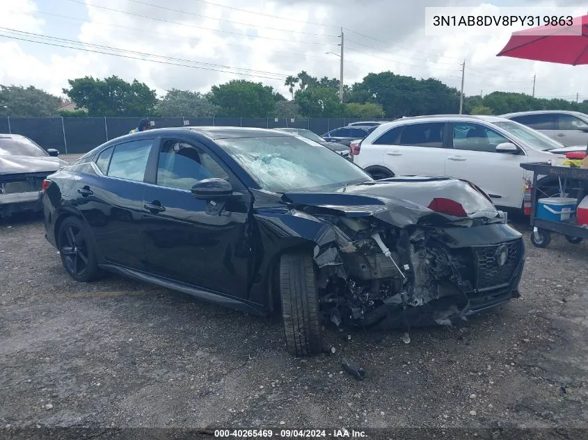 2023 Nissan Sentra Sr Xtronic Cvt VIN: 3N1AB8DV8PY319863 Lot: 40265469