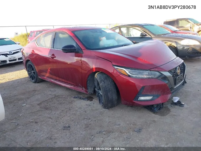 2023 Nissan Sentra Sr VIN: 3N1AB8DV3PY280678 Lot: 40289081