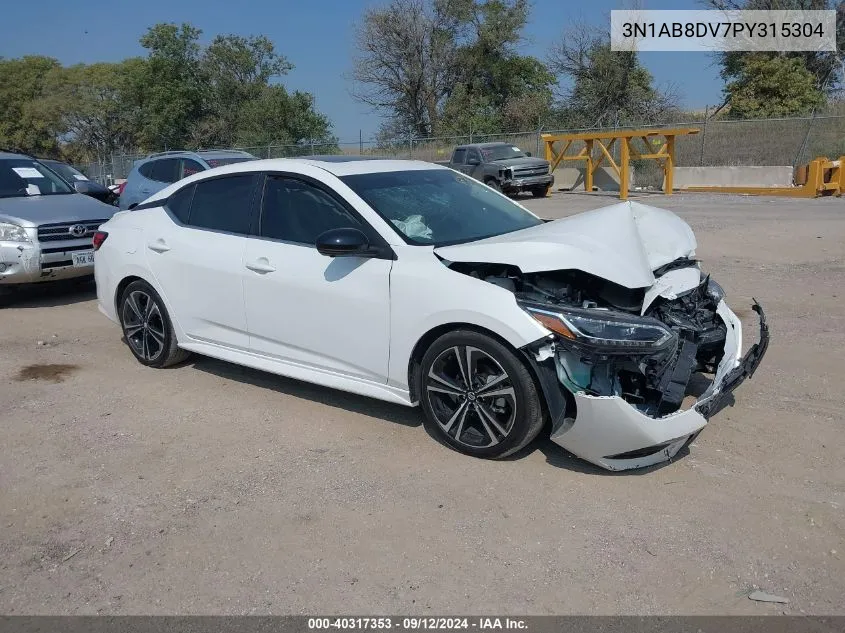 2023 Nissan Sentra Sr VIN: 3N1AB8DV7PY315304 Lot: 40317353