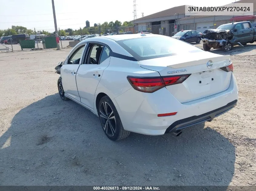 2023 Nissan Sentra Sr Xtronic Cvt VIN: 3N1AB8DVXPY270424 Lot: 40326873