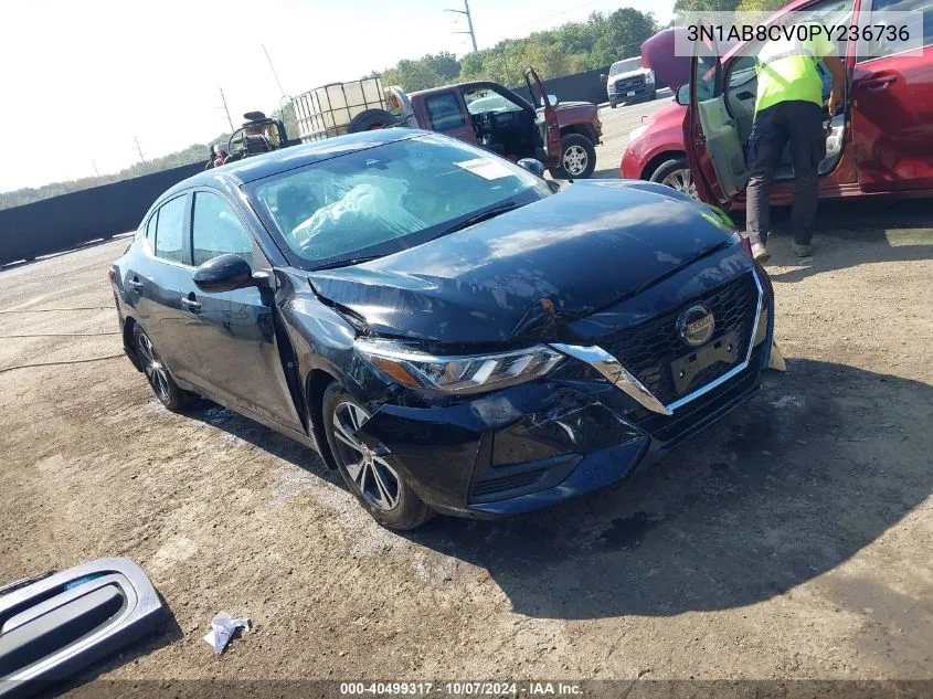 2023 Nissan Sentra Sv Xtronic Cvt VIN: 3N1AB8CV0PY236736 Lot: 40499317