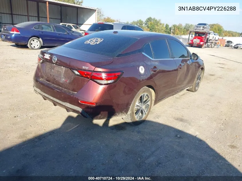 2023 Nissan Sentra Sv Xtronic Cvt VIN: 3N1AB8CV4PY226288 Lot: 40710724