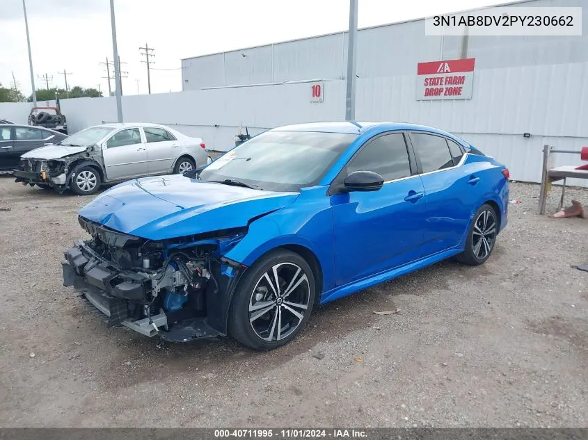 2023 Nissan Sentra Sr Xtronic Cvt VIN: 3N1AB8DV2PY230662 Lot: 40711995