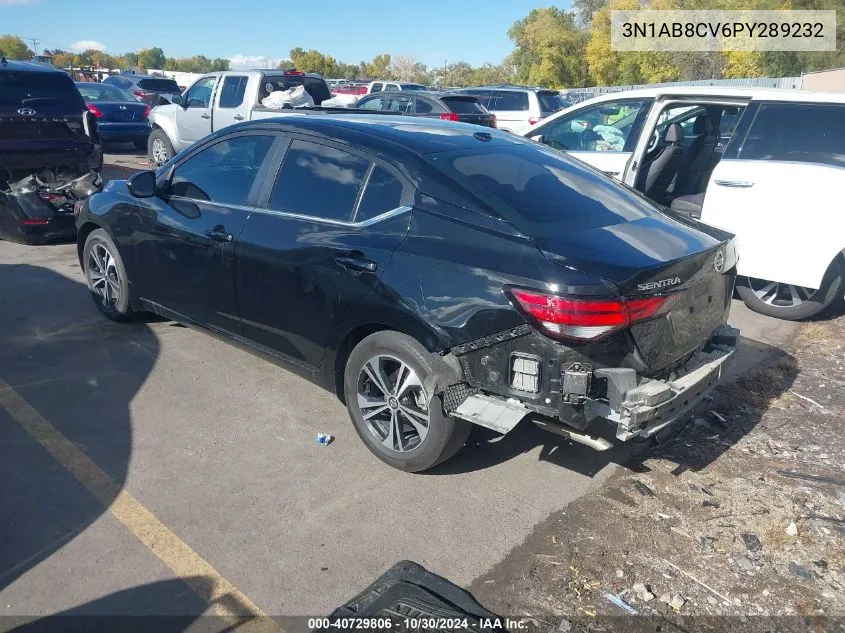 2023 Nissan Sentra Sv Xtronic Cvt VIN: 3N1AB8CV6PY289232 Lot: 40729806