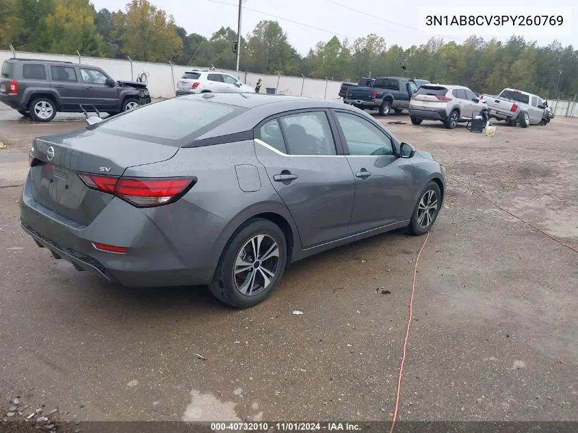 2023 Nissan Sentra Sv Xtronic Cvt VIN: 3N1AB8CV3PY260769 Lot: 40732010