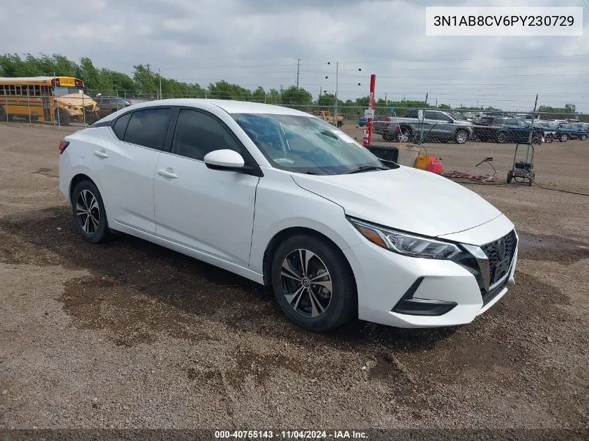 2023 Nissan Sentra Sv Xtronic Cvt VIN: 3N1AB8CV6PY230729 Lot: 40755143