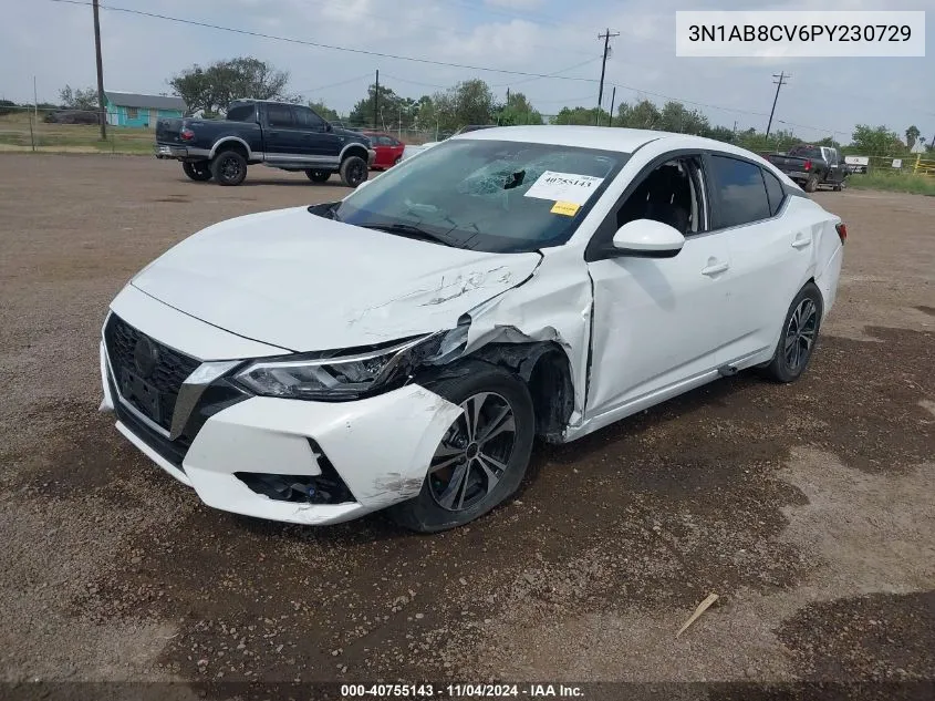 2023 Nissan Sentra Sv Xtronic Cvt VIN: 3N1AB8CV6PY230729 Lot: 40755143