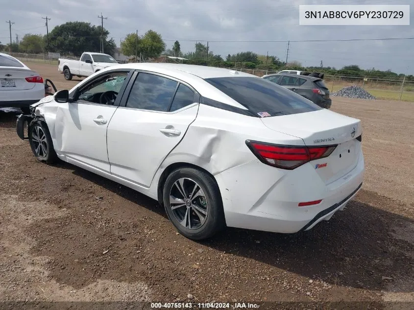 2023 Nissan Sentra Sv Xtronic Cvt VIN: 3N1AB8CV6PY230729 Lot: 40755143