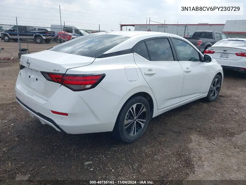 2023 Nissan Sentra Sv Xtronic Cvt VIN: 3N1AB8CV6PY230729 Lot: 40755143