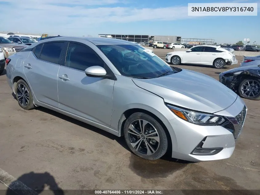 3N1AB8CV8PY316740 2023 Nissan Sentra Sv Xtronic Cvt