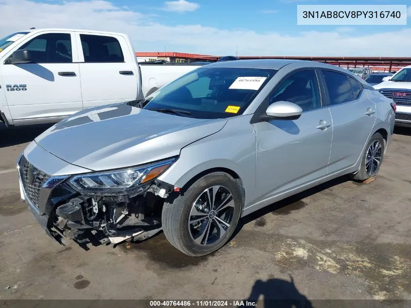 3N1AB8CV8PY316740 2023 Nissan Sentra Sv Xtronic Cvt