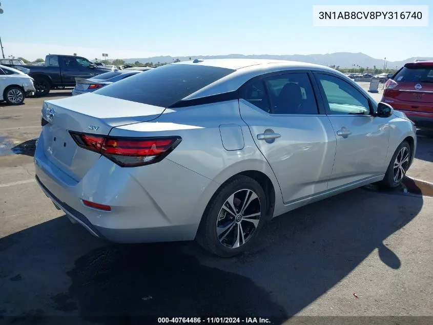 3N1AB8CV8PY316740 2023 Nissan Sentra Sv Xtronic Cvt